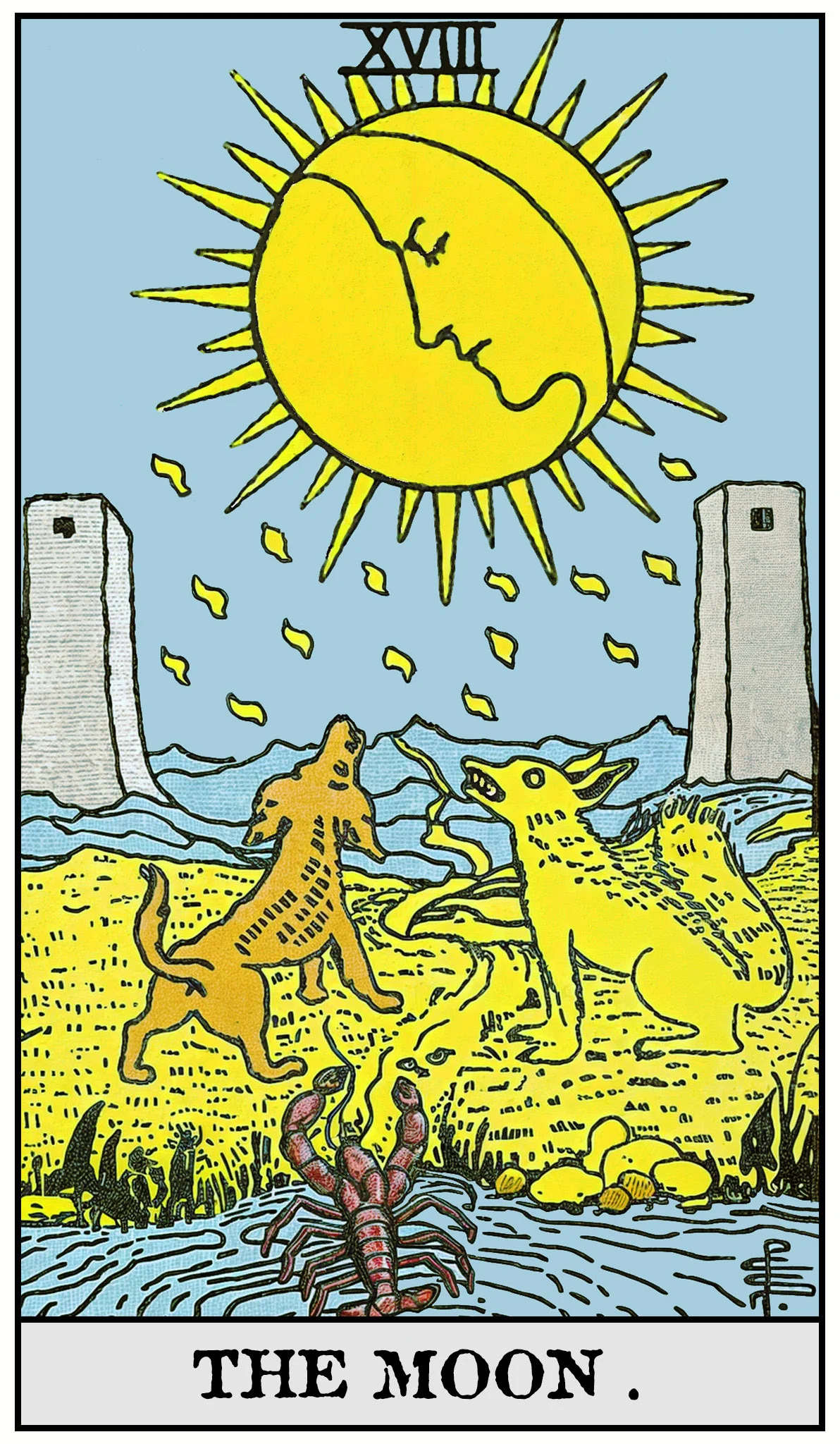 The Moon tarot card